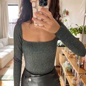 Noo Paris square neck bodysuit